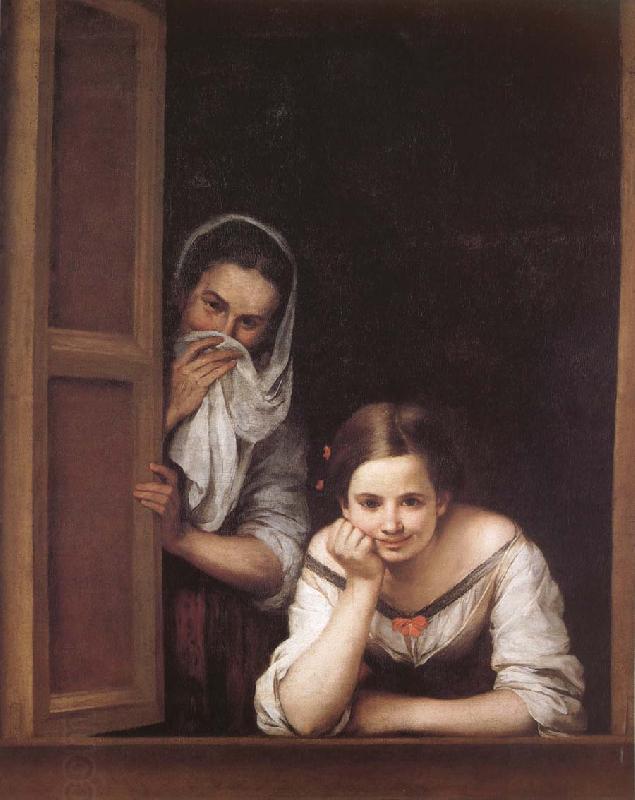 Bartolome Esteban Murillo Two Women in a fonster China oil painting art